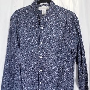 Men's H&M Long Sleeve Button Shirt Slim Fit Size L